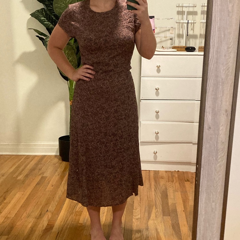 Purple floral dress